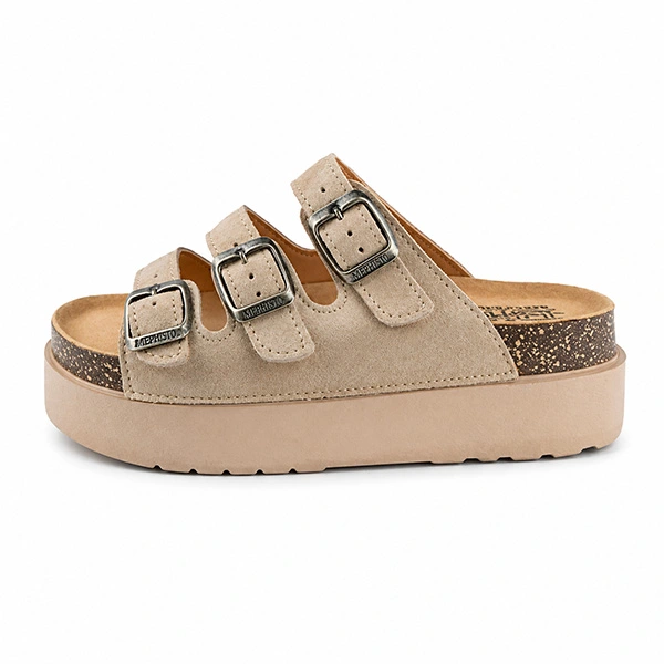 Sandale Compense pour femme 907 beige........... sandale médicale femme confortable Maroc